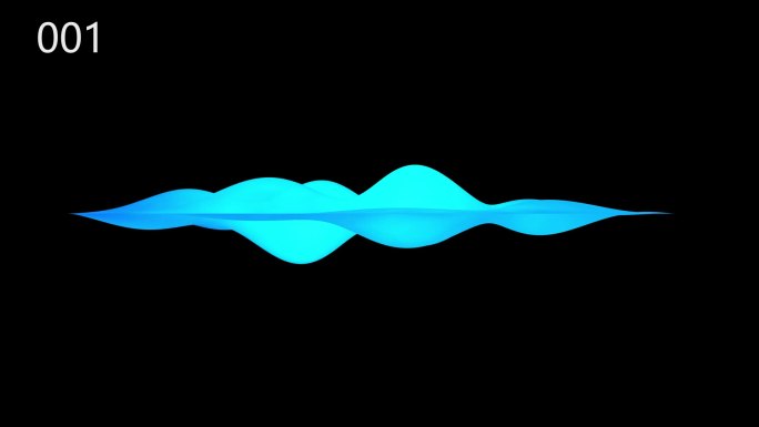 流动科技线条波浪AI语音智能对话虚拟说话