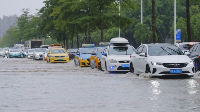 福州台风道路积水城市内涝