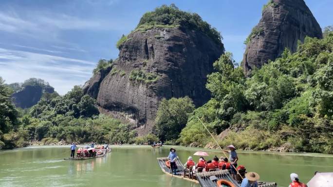 福建南平武夷山漂流拍摄