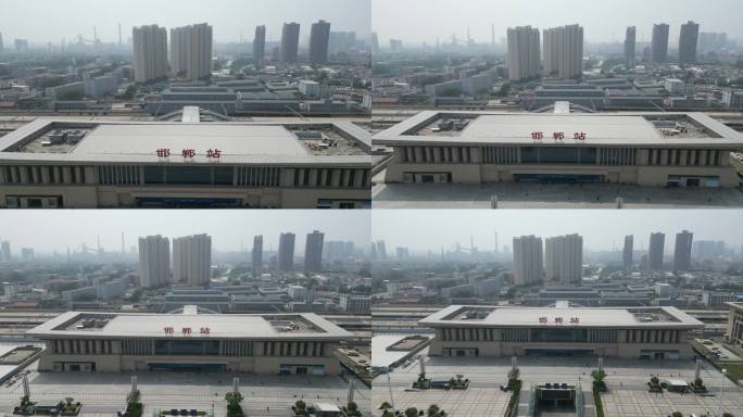 河北邯郸火车站建筑交通航拍 (20)