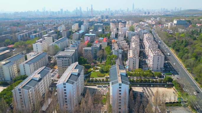 南京农业大学卫岗校区校园风景航拍