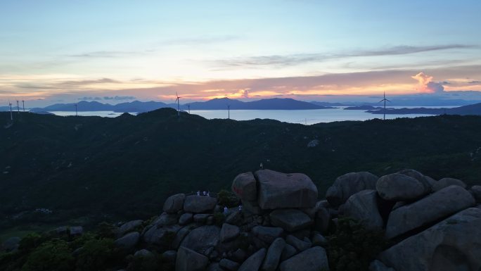 广东江门上川岛棋盘山航拍