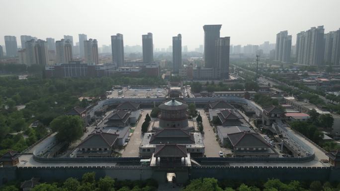 河北邯郸城市建设高楼交通航拍 (8)
