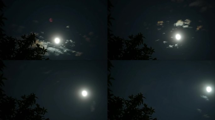 月华 月亮 云彩 延时 摄影