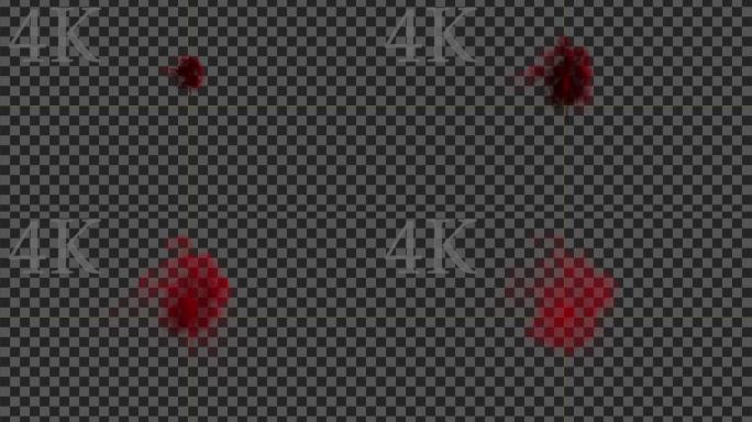 4K血液喷溅击中素材（带Alpha）