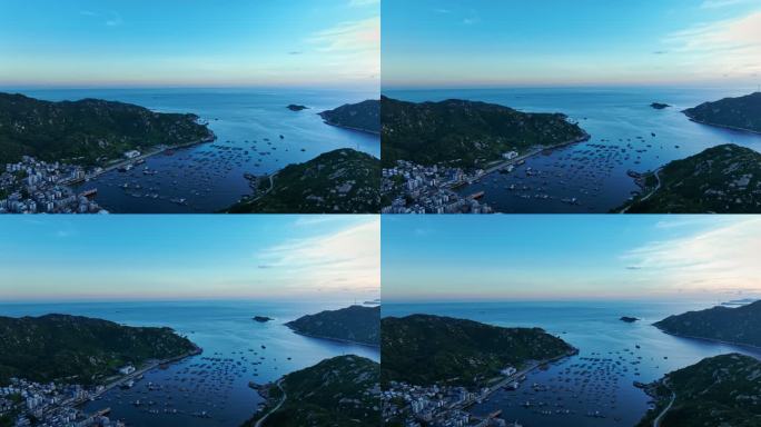 广东四大港之一江门上川沙堤渔港航拍