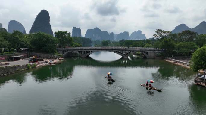 桂林山水之遇龙河风景航拍B