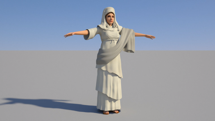 古罗马女祭司三维模型