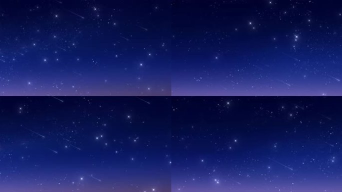 8K循环蓝色星星闪烁