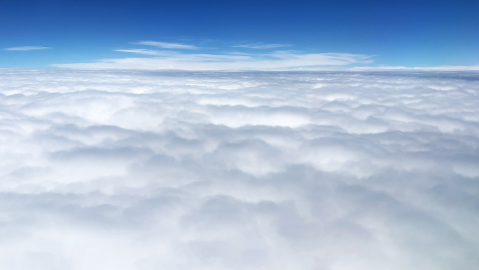 航拍云海 云层上方飞机 云景航拍