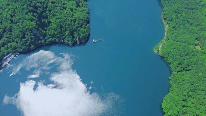 [4K]航拍素材.通化三角龙湾火山湖