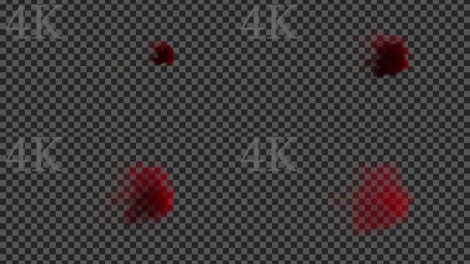 4K血液喷溅击中素材（带Alpha）