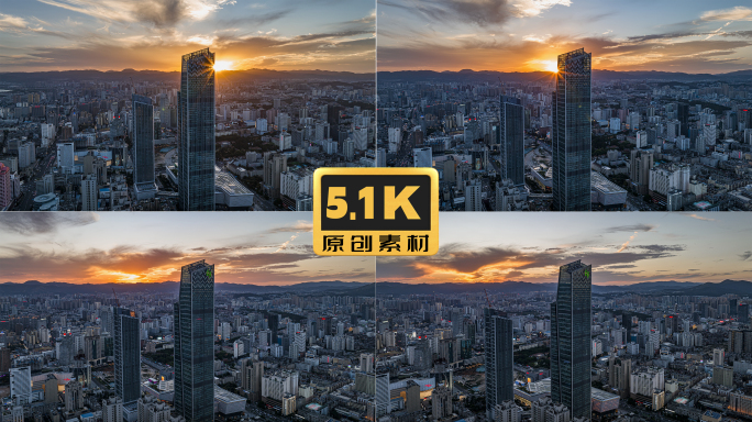 5K-昆明恒隆广场日落风光延时拍摄