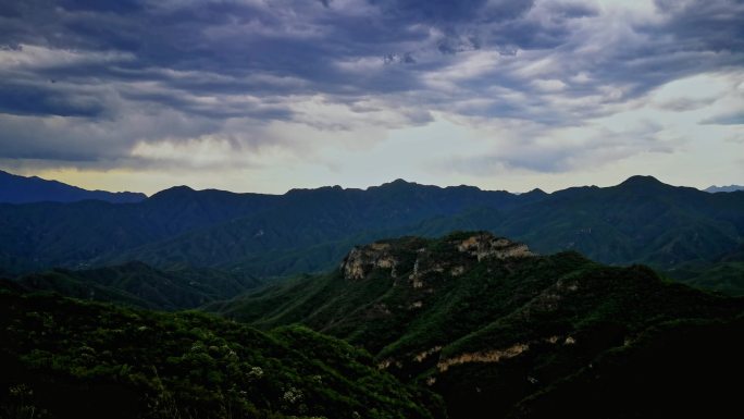 [4K]延时.北京妙峰山西麓黄昏乌云