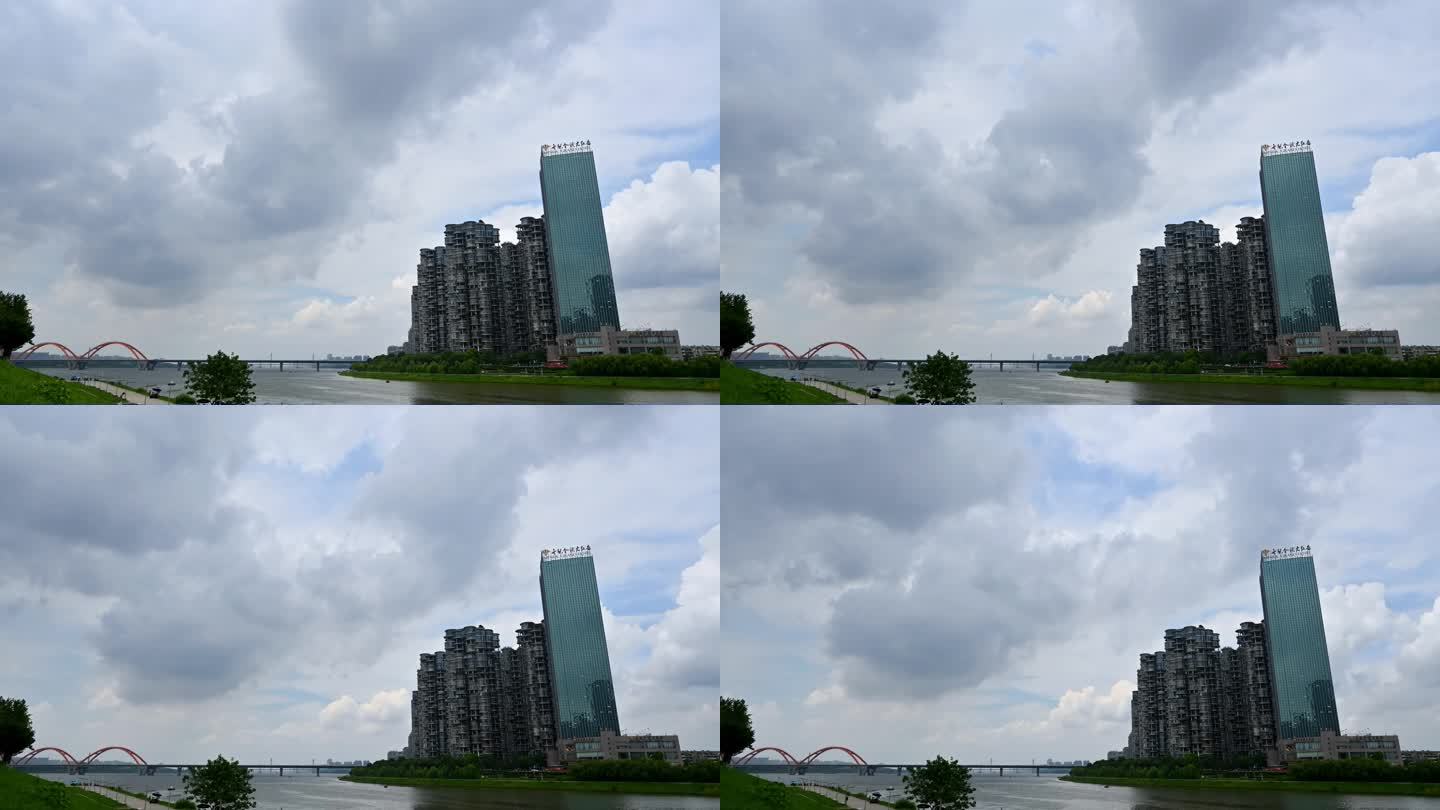 4K，延时，云，长沙湘江福元路大桥
