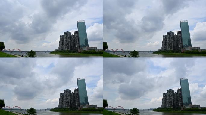 4K，延时，云，长沙湘江福元路大桥