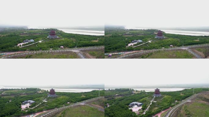 郑州古柏度樱花园南水北调穿黄工程4K航拍