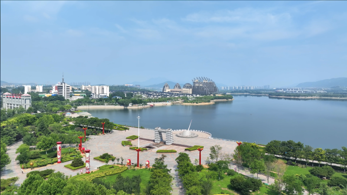 泰安天平湖景区喷泉