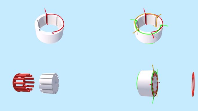 三相异步电动机结构动画展示