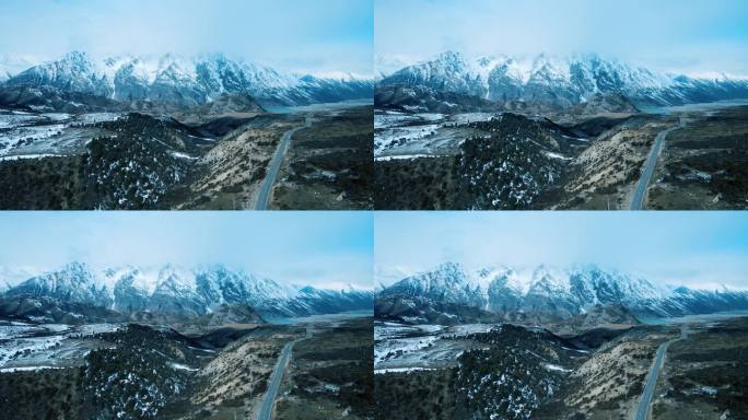 西藏318然乌湖段雪山