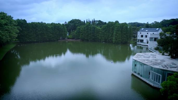 航拍广州中国科学院华南植物园景色