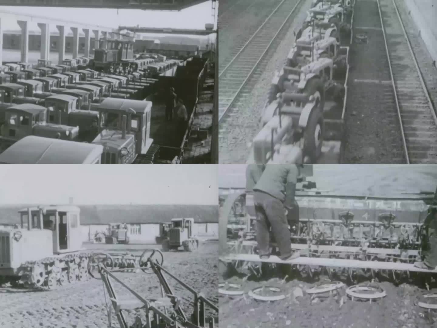 拖拉机生产制造 拖拉机耕地 60年代