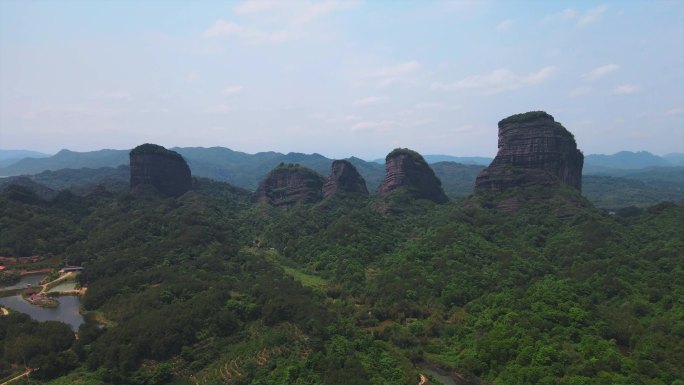 广东韶关五马归槽 韶关风景航拍 韶关奇山