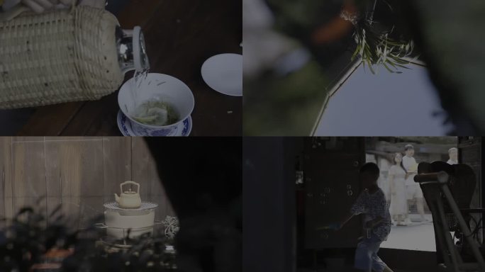 盖碗茶茶馆环境泡茶空镜【HDR素材】