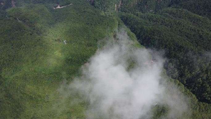 四川雅安石棉县王岗坪景区风景航拍