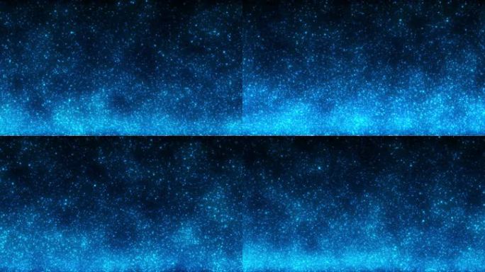 4K大气蓝色宽屏粒子光斑-无缝循环