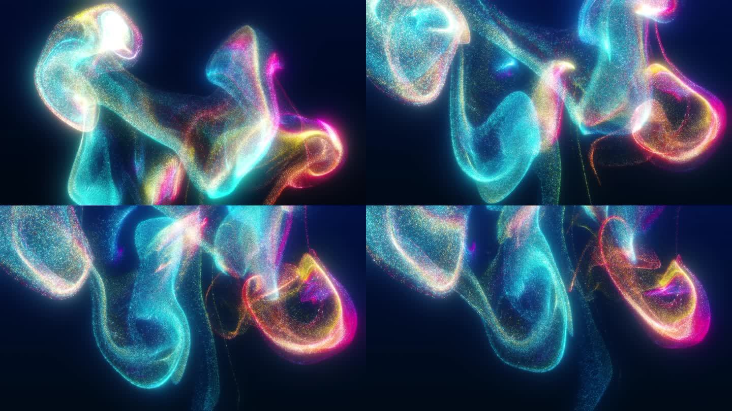 彩色抽象动态粒子