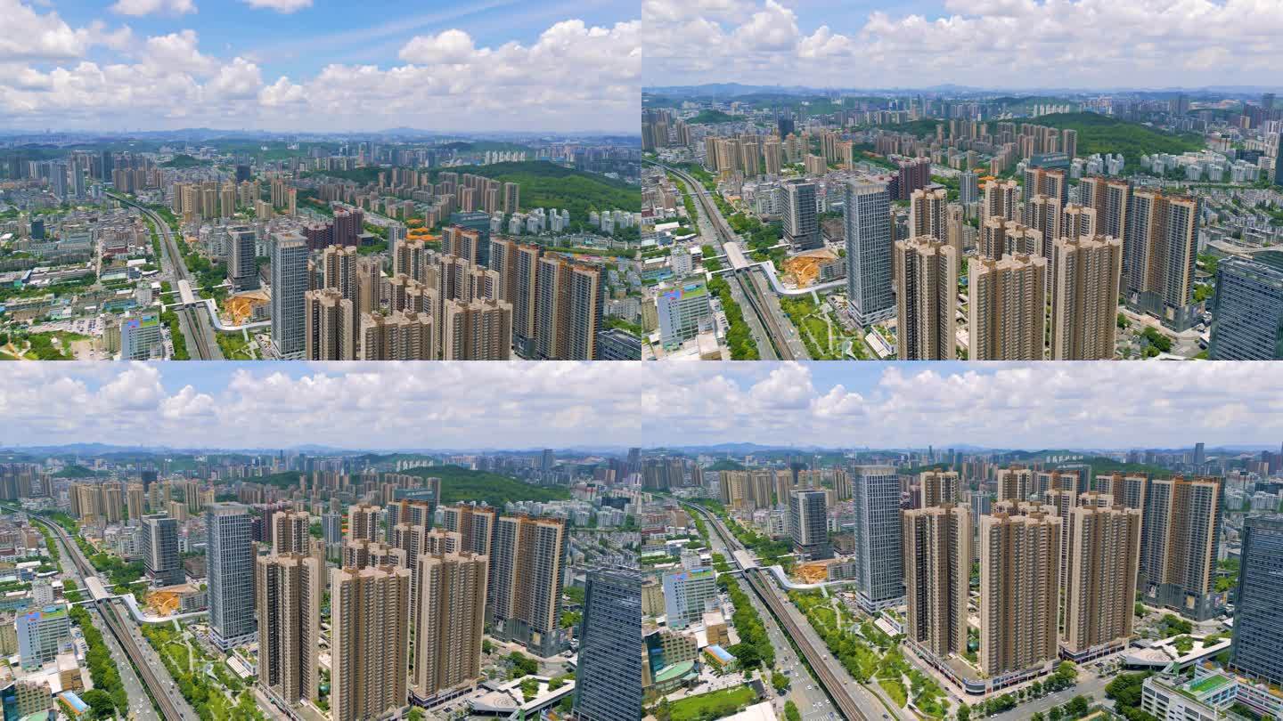 深圳龙岗中心城，智慧城市，城市高楼