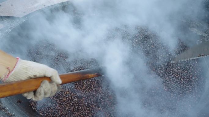 传统手工糖炒咖啡豆兴隆咖啡制作咖啡南洋