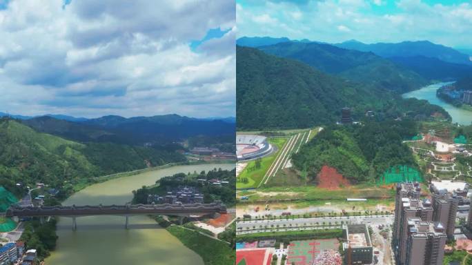 广西三江县城建筑和风雨桥