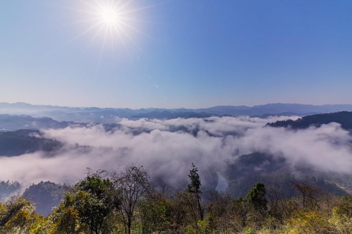 【正版原创实拍】武陵山区平流雾延时拍摄