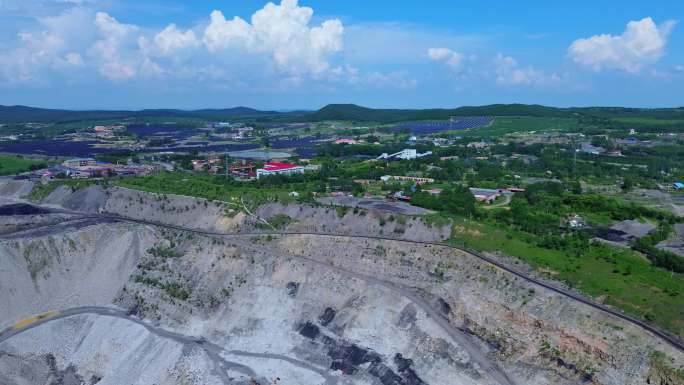 4K航拍短片.鹤岗矿山公园风光