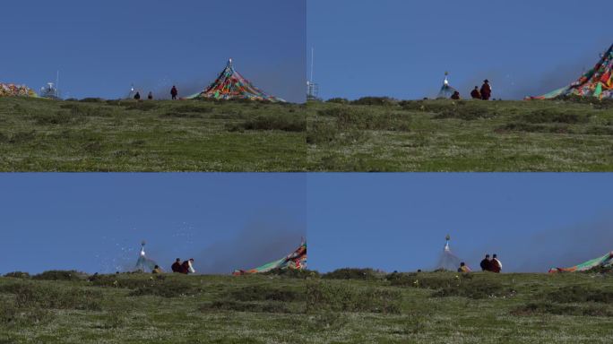 藏族煨桑活动高原风情