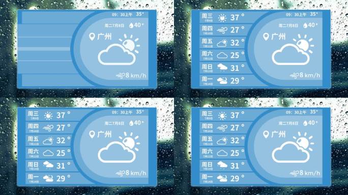 4K简约天气预报动画AE模板