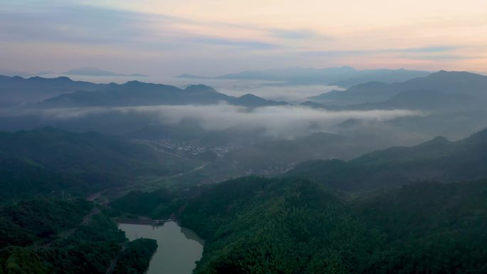 上虞覆卮山  日出清晨黄昏航拍合集