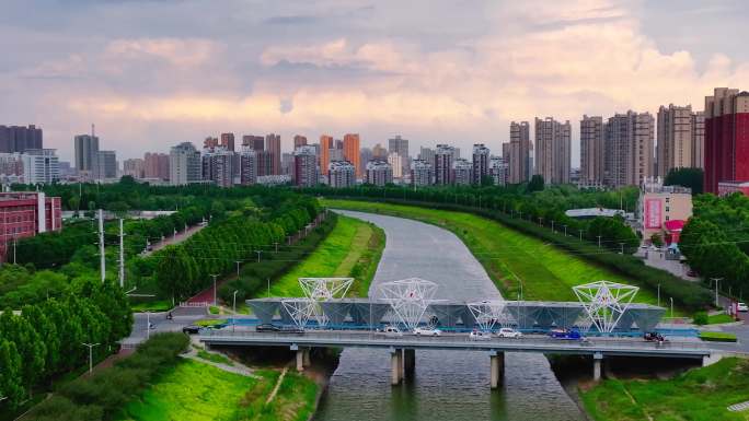 4k西平县航拍城市大景