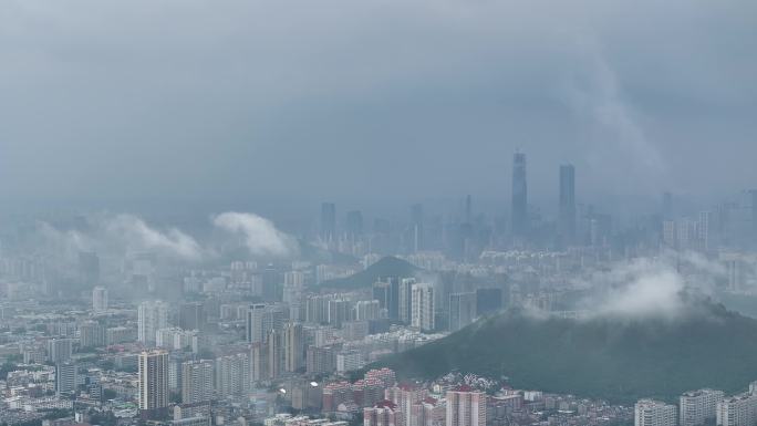 济南燕子山云雾航拍