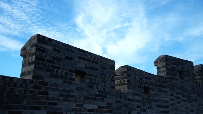 古城墙蓝天白云的延时摄影4