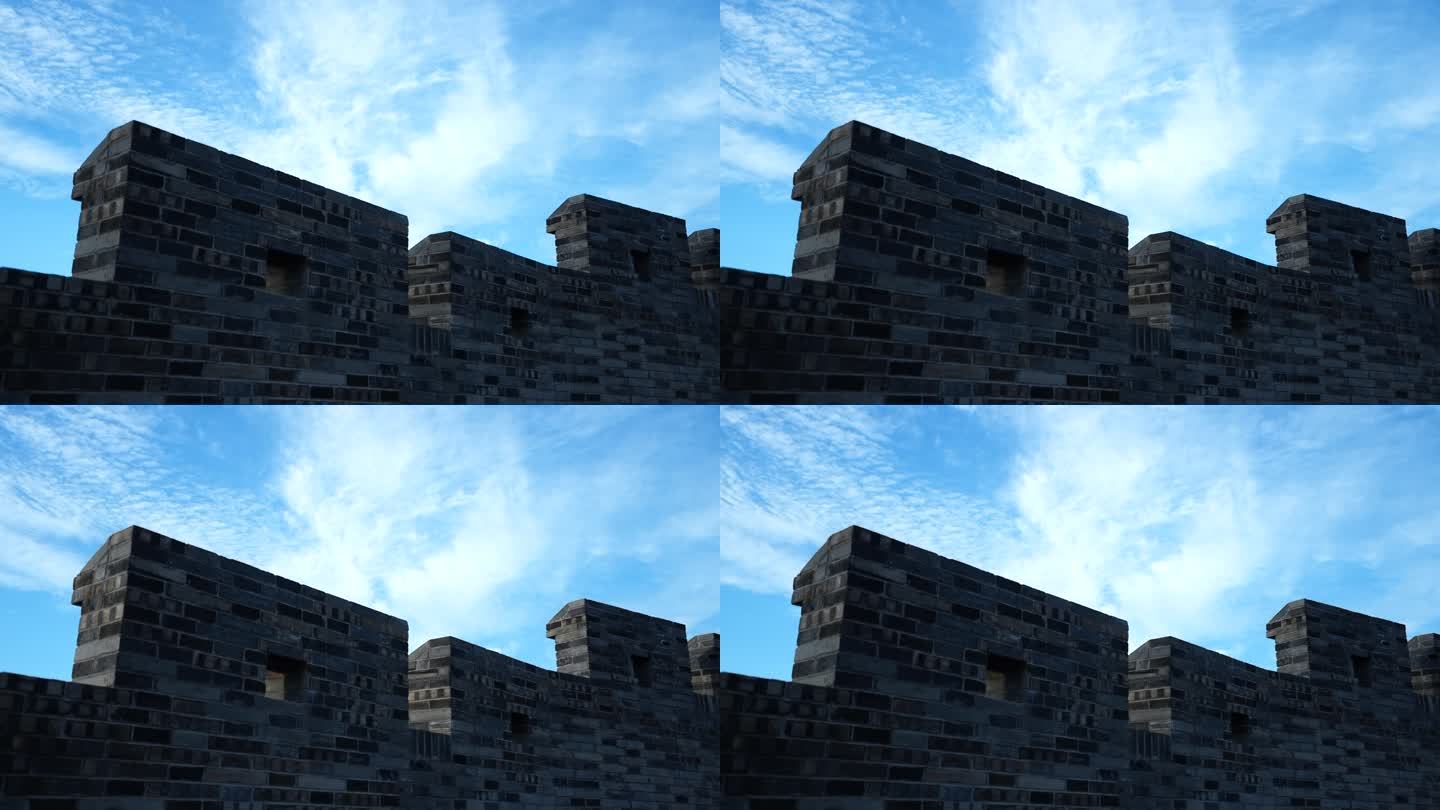 古城墙蓝天白云的延时摄影4
