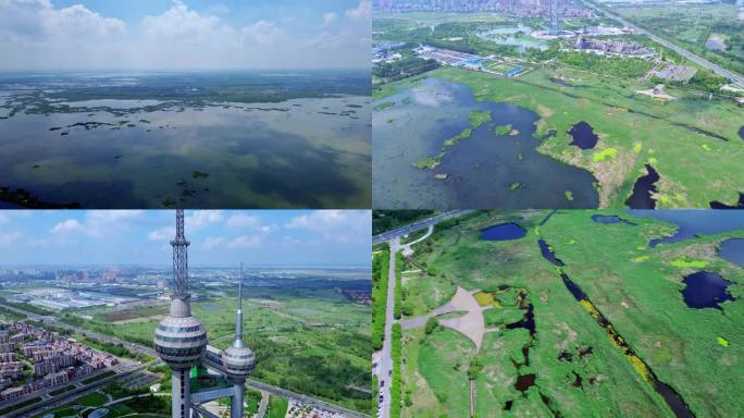 [4K]航拍素材.大庆龙凤湿地云影