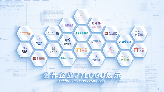（21项）企业合作多logo墙展示
