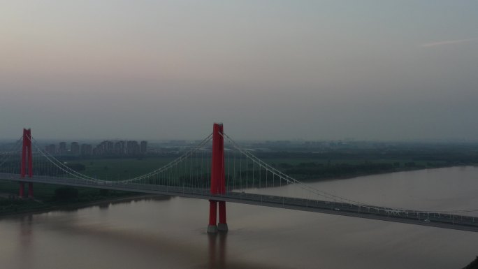 飞越济南黄河凤凰大桥4K视频