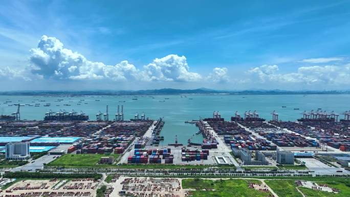 2023广州南沙港货运码头航拍