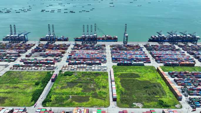 2023广州南沙港货运码头航拍