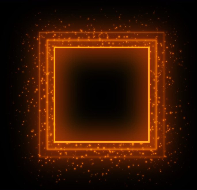 方形边框粒子放射星光流光游戏素材