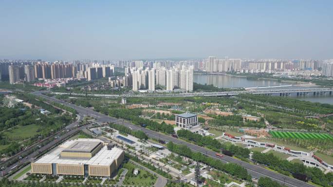 航拍河南洛阳城市建设 (6)